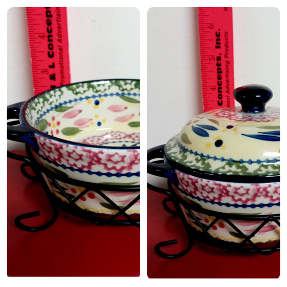 Temptations Old World Confetti Mini Casserole Baking Dish with Wire Rack 9 oz - Picture 6 of 10